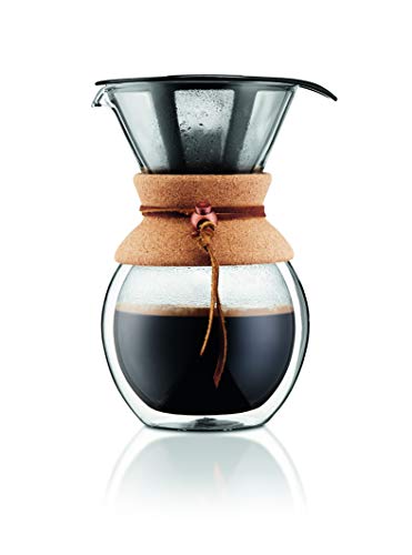 Bodum Pour Over Coffee Maker, 17 Ounce, .5 Liter, Cork Band
