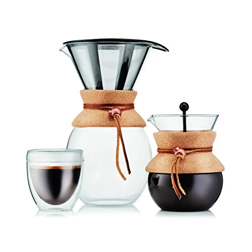 Bodum Pour Over Coffee Maker, 17 Ounce, .5 Liter, Cork Band