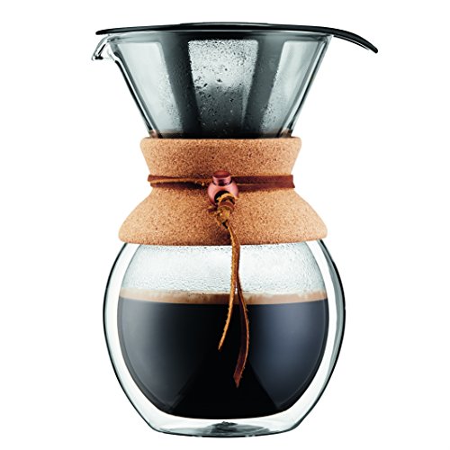 Bodum Pour Over Coffee Maker, 17 Ounce, .5 Liter, Cork Band