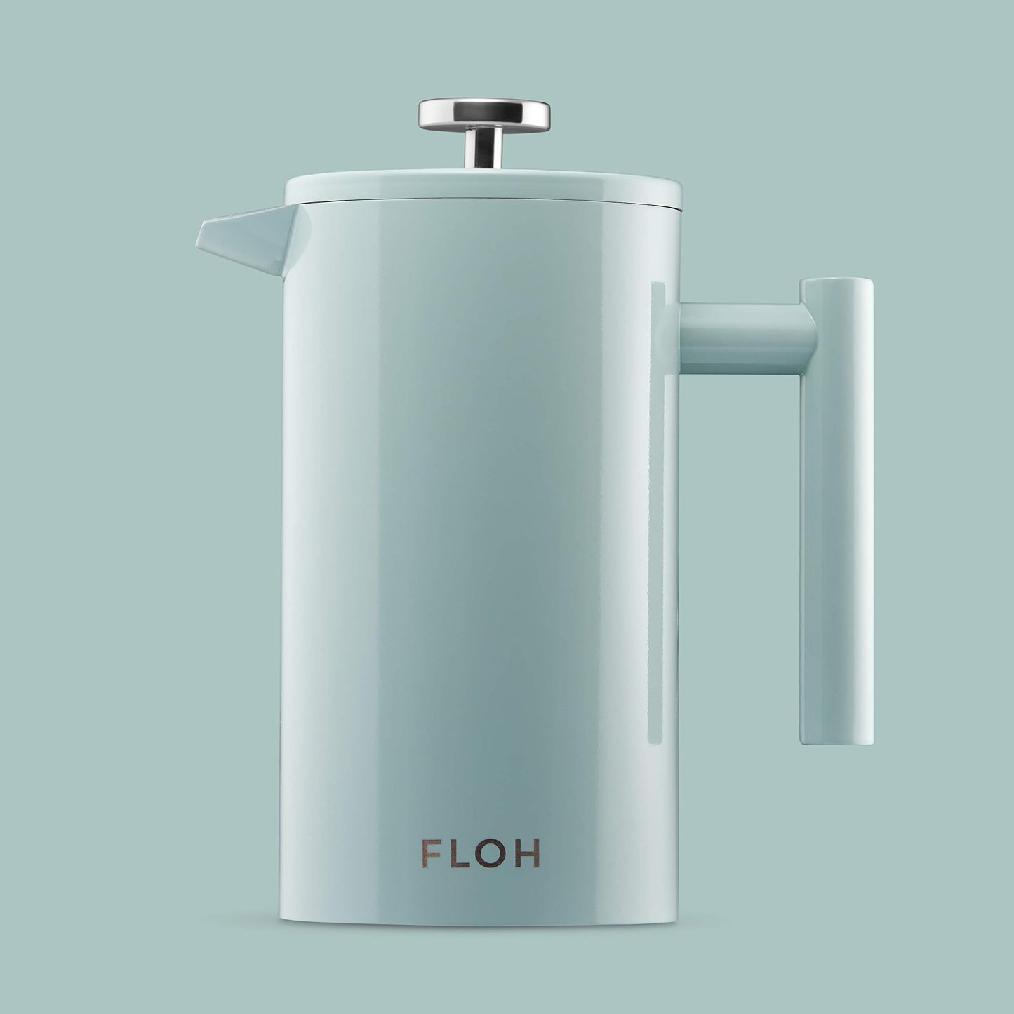 Floh French Press for Coffee & Tea in Black Gloss - 34 Oz Insulated Stainless Steel Coffee Maker