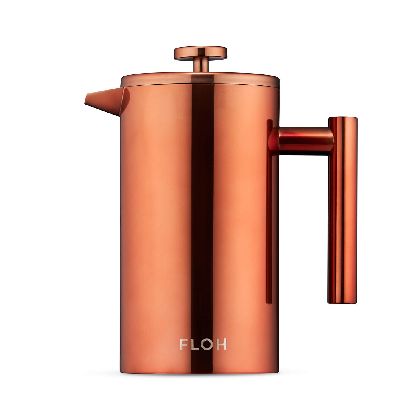 Floh French Press for Coffee & Tea in Black Gloss - 34 Oz Insulated Stainless Steel Coffee Maker