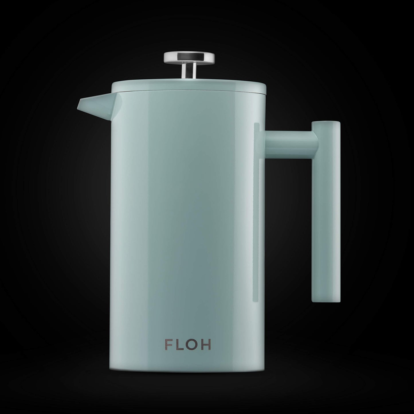 Floh French Press for Coffee & Tea in Black Gloss - 34 Oz Insulated Stainless Steel Coffee Maker